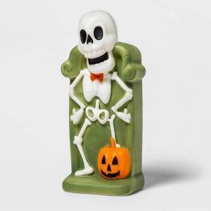 HYDE & EEK HALLOWEEN SKELETON TOMBSTONE PUMPKIN GRAVEYARD BLOW MOLD YARD DECOR